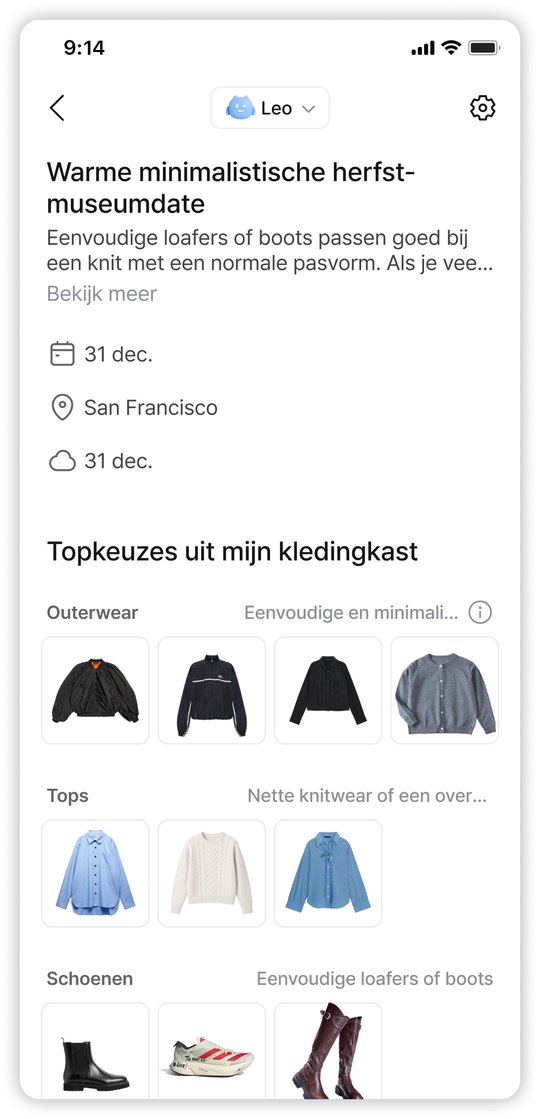 AI-outfitaanbevelingen