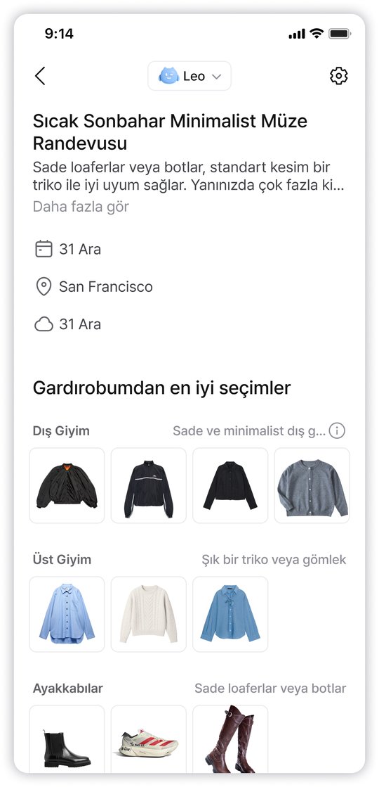 Yapay Zeka Kombin Önerileri