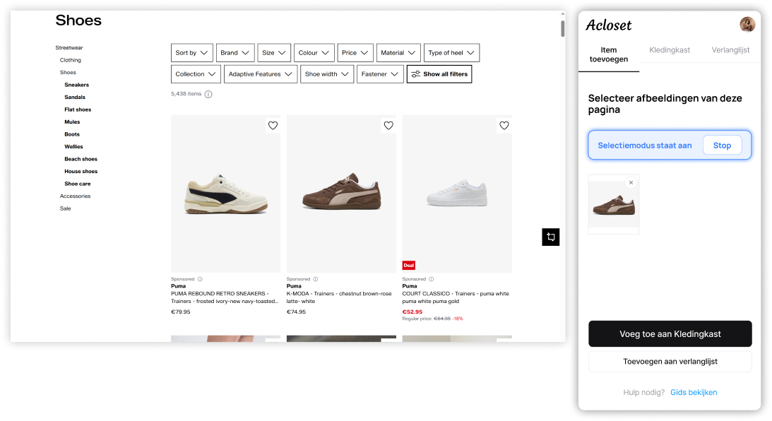 Slim shoppen met je eigen kledingkast