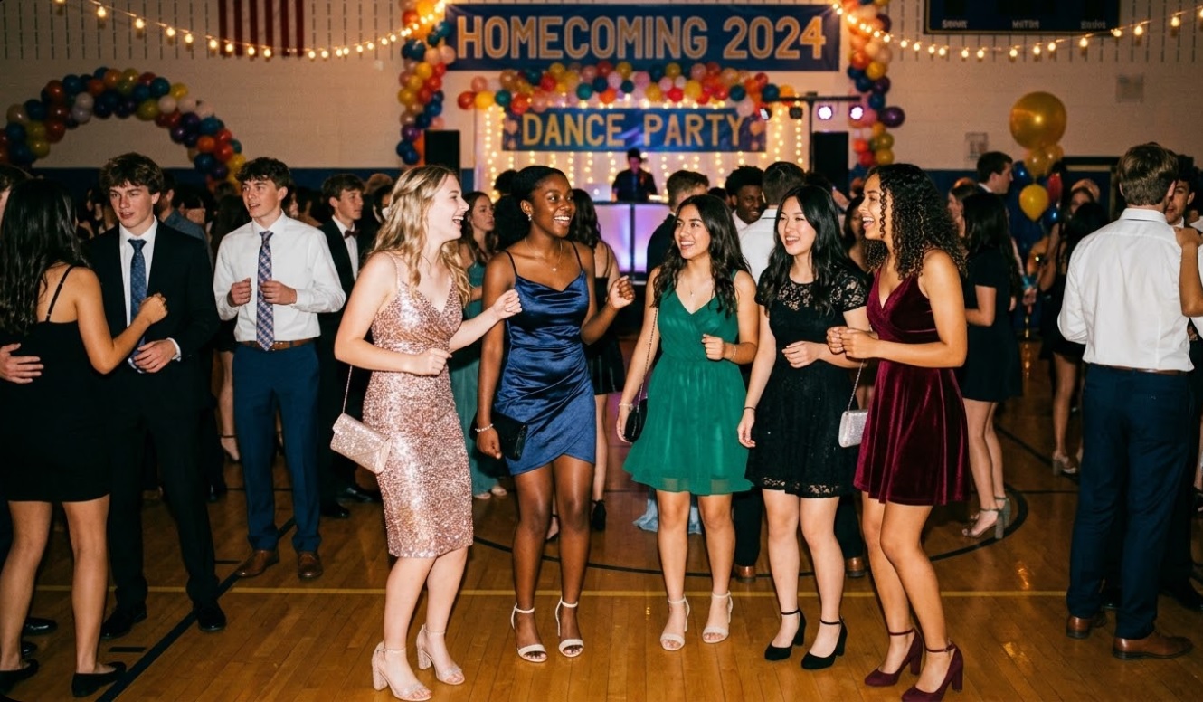 Homecoming football game school color outfit ideas