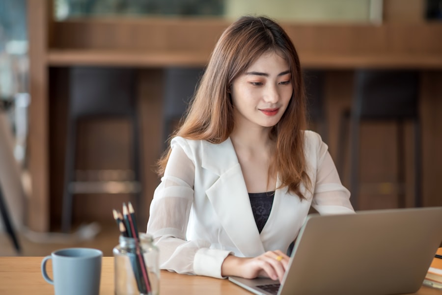 Professional look focusing in a clean office environment
